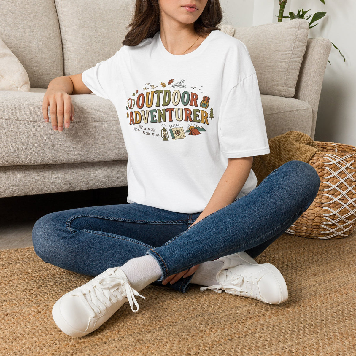 "Outdoor Adventurer" T‑Shirt Camping, Hiking & Exploration Graphic Tee Shirt