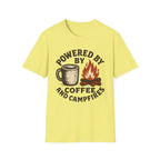 Powered By Coffee And Campfires Vintage Camping T-Shirt