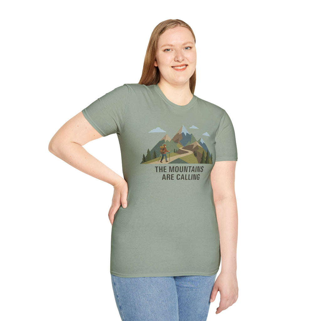 Campground Scenic T-Shirt — Minimalist Tent & Campfire Graphic