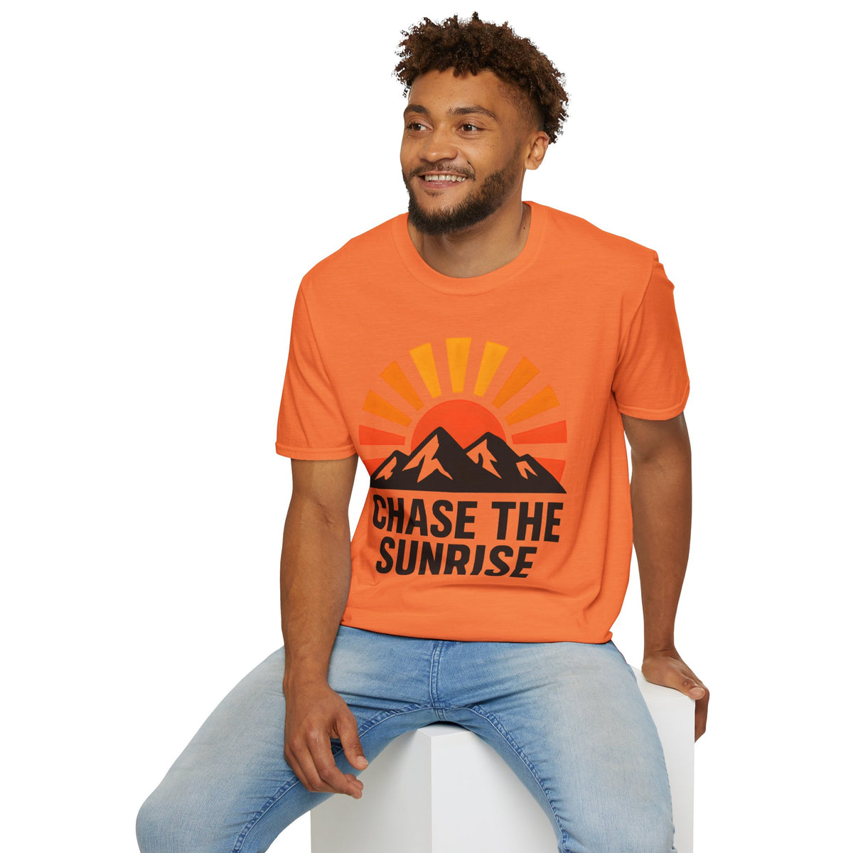 Chase The Sunrise Mountain T-Shirt — Sunrise & Peaks Graphic Tee