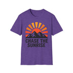 Chase The Sunrise Mountain T-Shirt — Sunrise & Peaks Graphic Tee