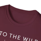 Into The Wild Canoe T-Shirt - Minimal Night Sky Lake Camping Tee