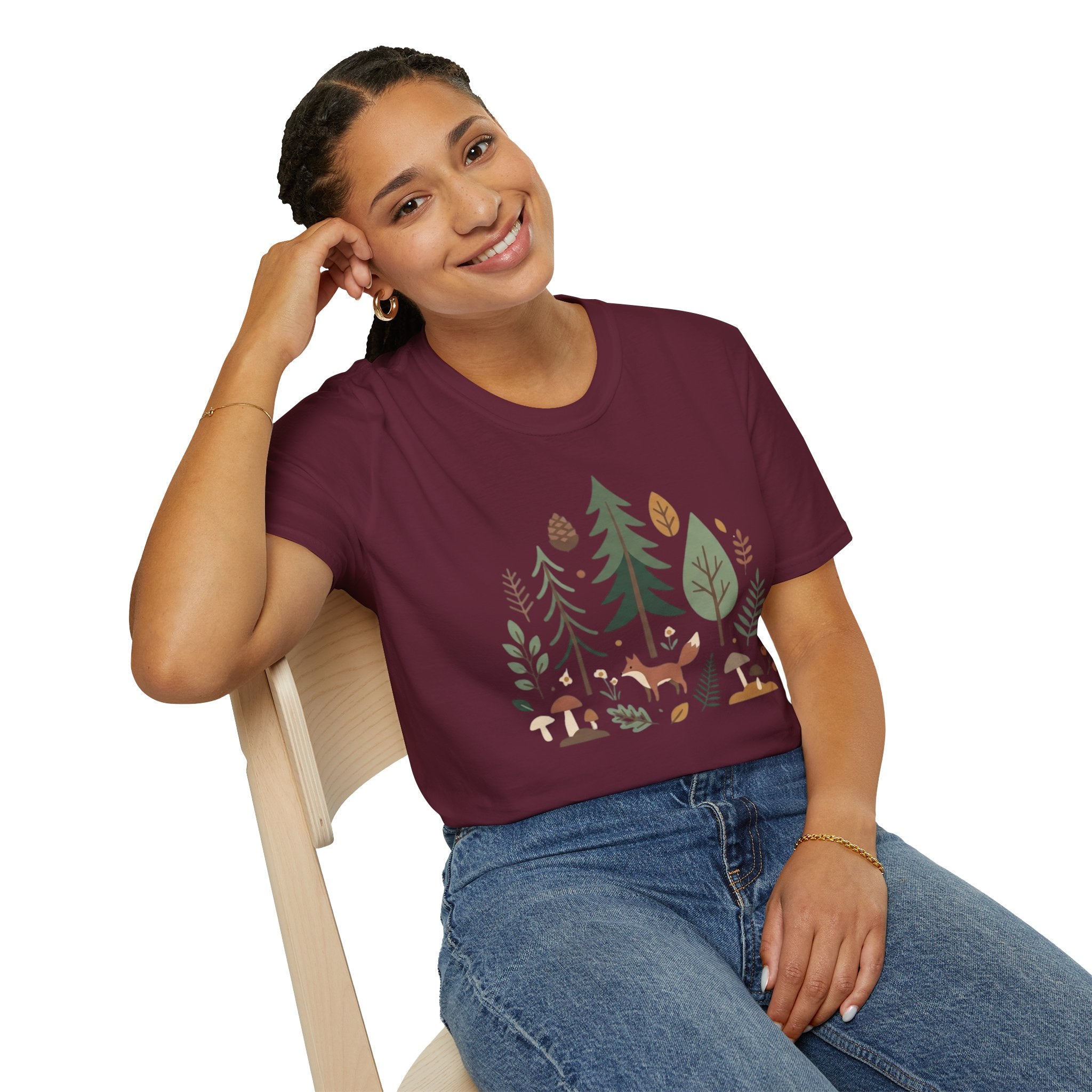 Woodland Fox T-Shirt — Nature Forest Camping Graphic Tee
