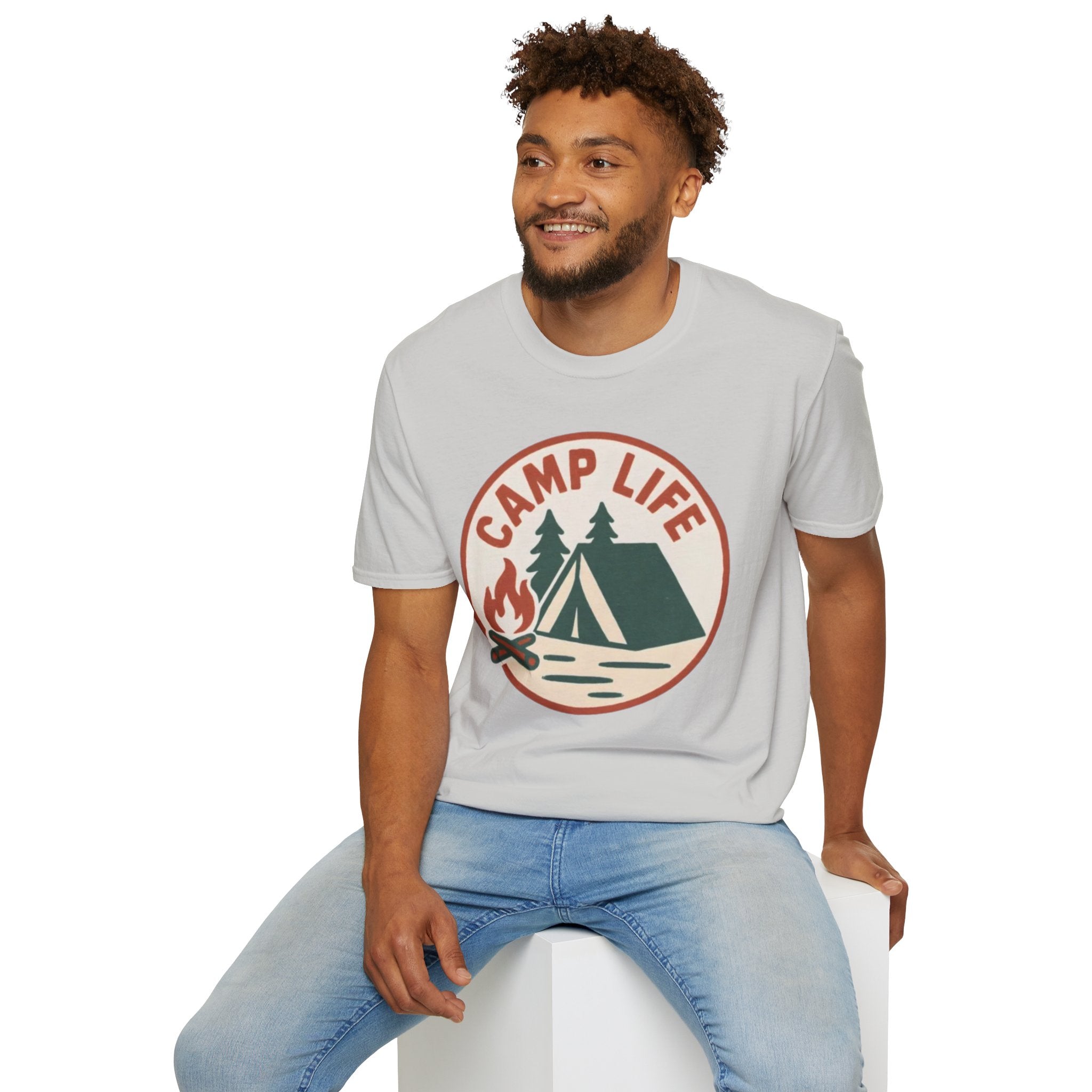 Camp Life T-Shirt — Tent & Campfire Outdoor Tee