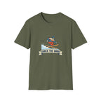 Shred the Gnar Skier T-Shirt | Retro Skiing Graphic