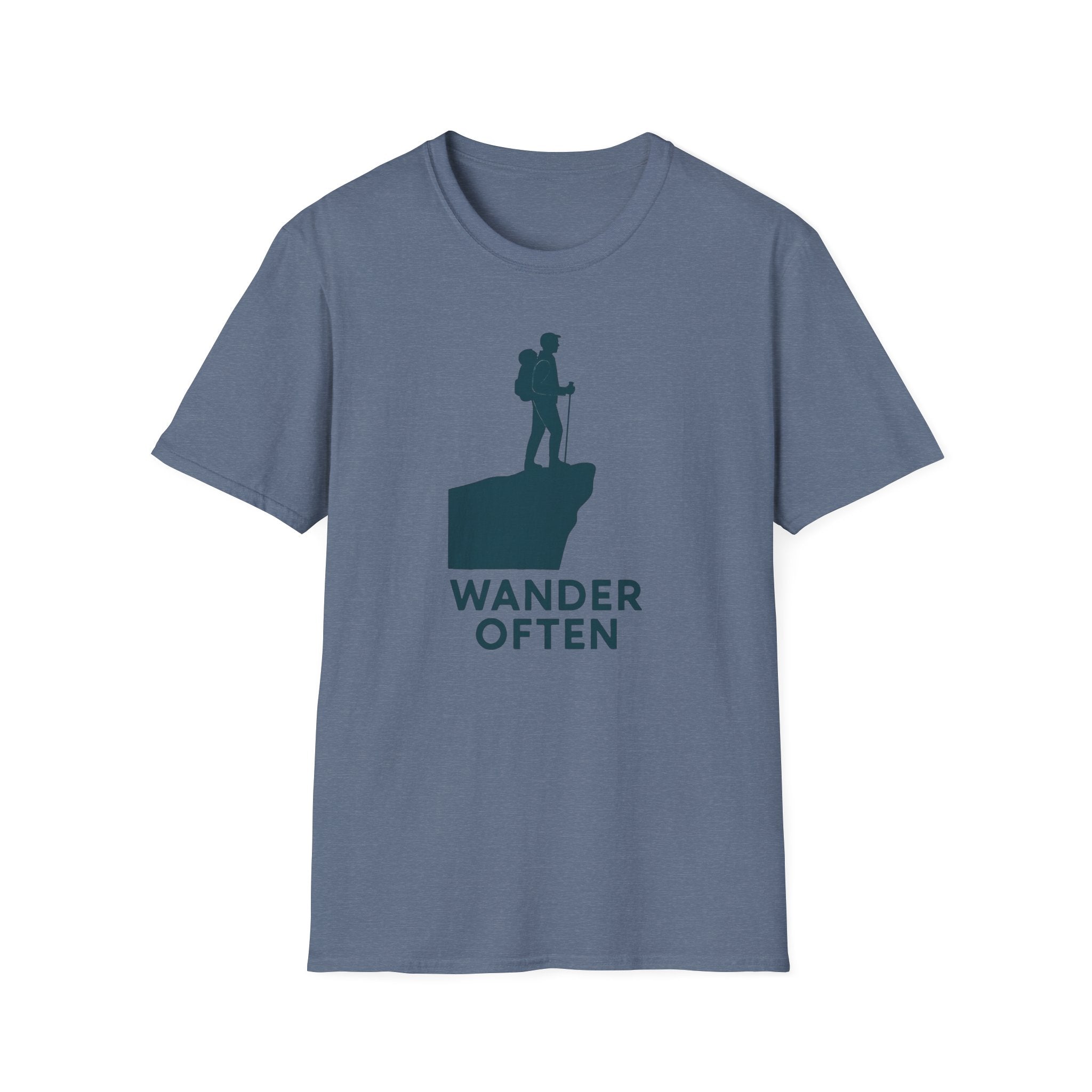 "Wander Often" Hiker on Cliff T-Shirt