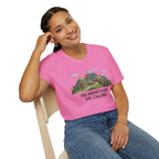 Campground Scenic T-Shirt — Minimalist Tent & Campfire Graphic