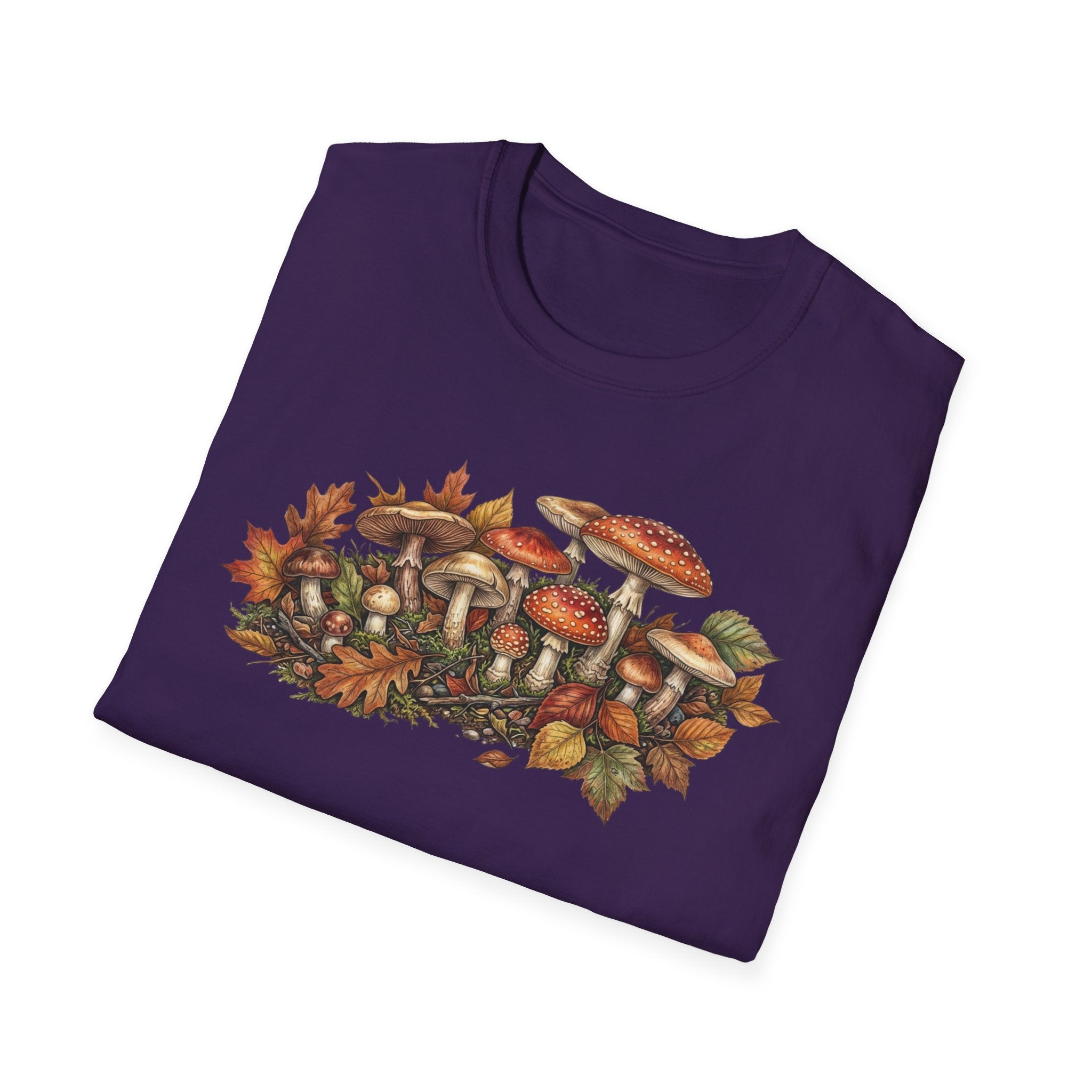 Mushroom & Autumn Leaves T-Shirt