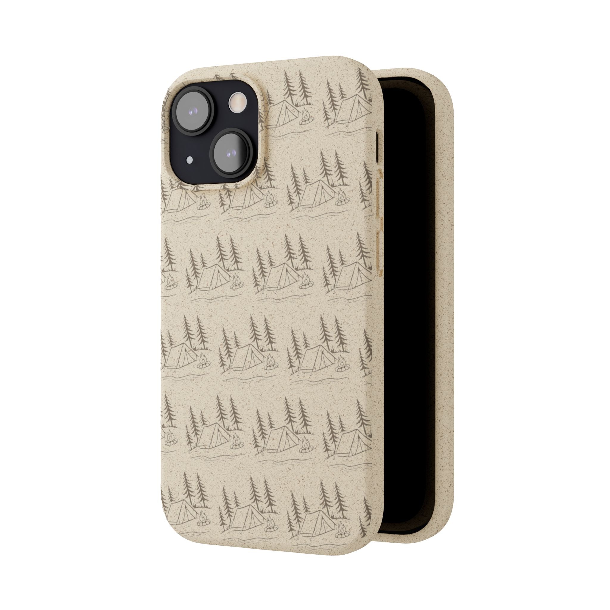 Biodegradable Phone Case — Eco-Friendly Forest Sketch Pattern