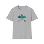Minimal Mountain River T-Shirt — Nature Graphic Tee