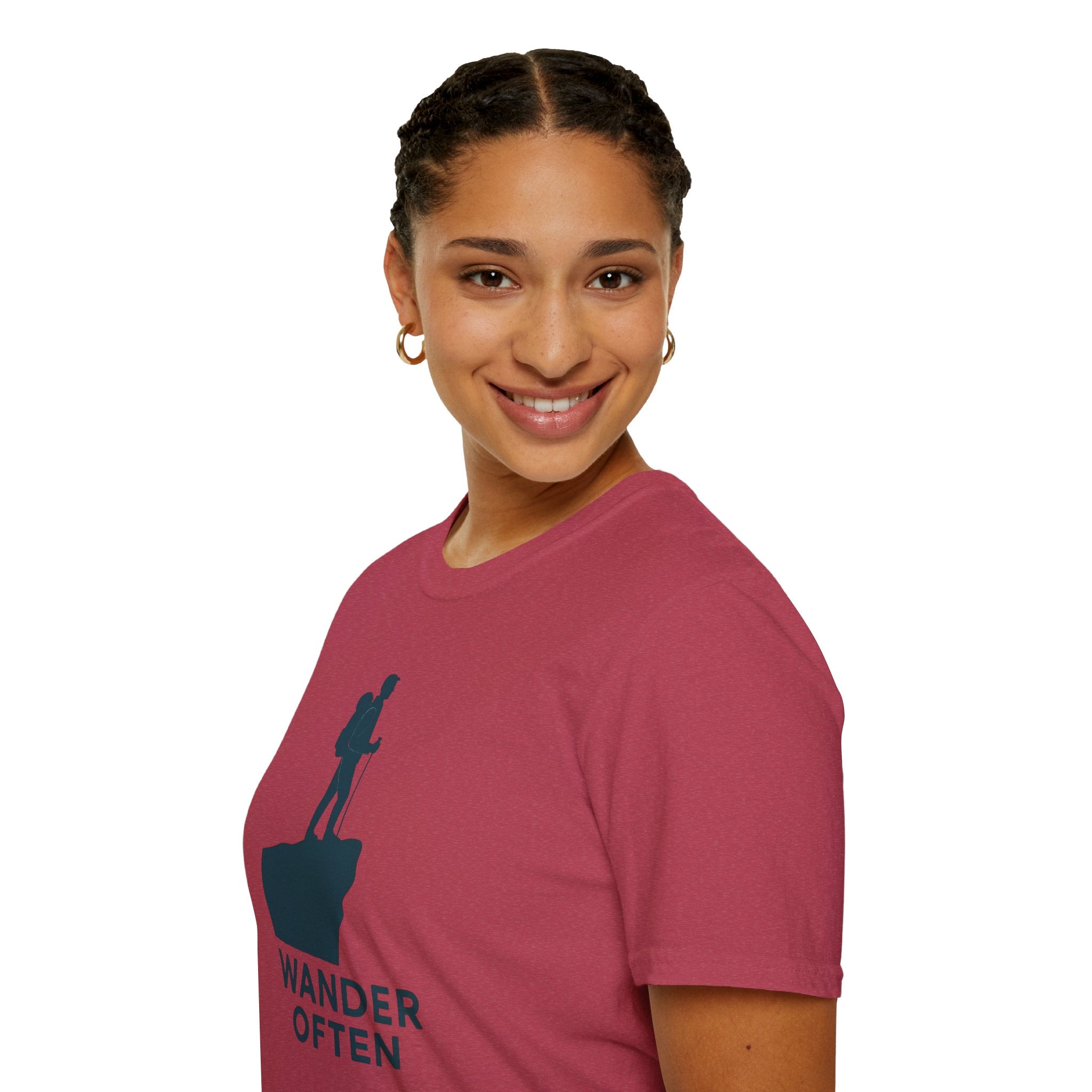 "Wander Often" Hiker on Cliff T-Shirt