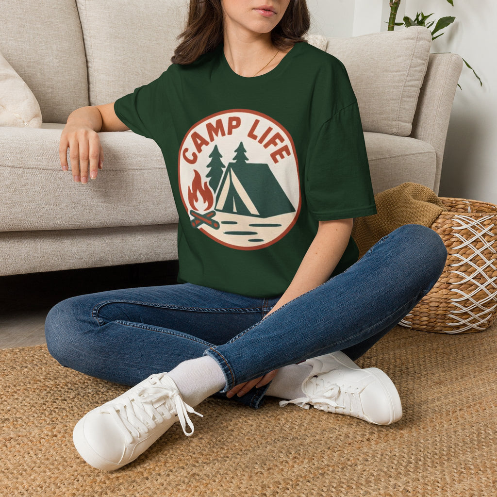 Camp Life T-Shirt — Tent & Campfire Outdoor Tee