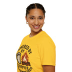 Powered By Coffee And Campfires Vintage Camping T-Shirt