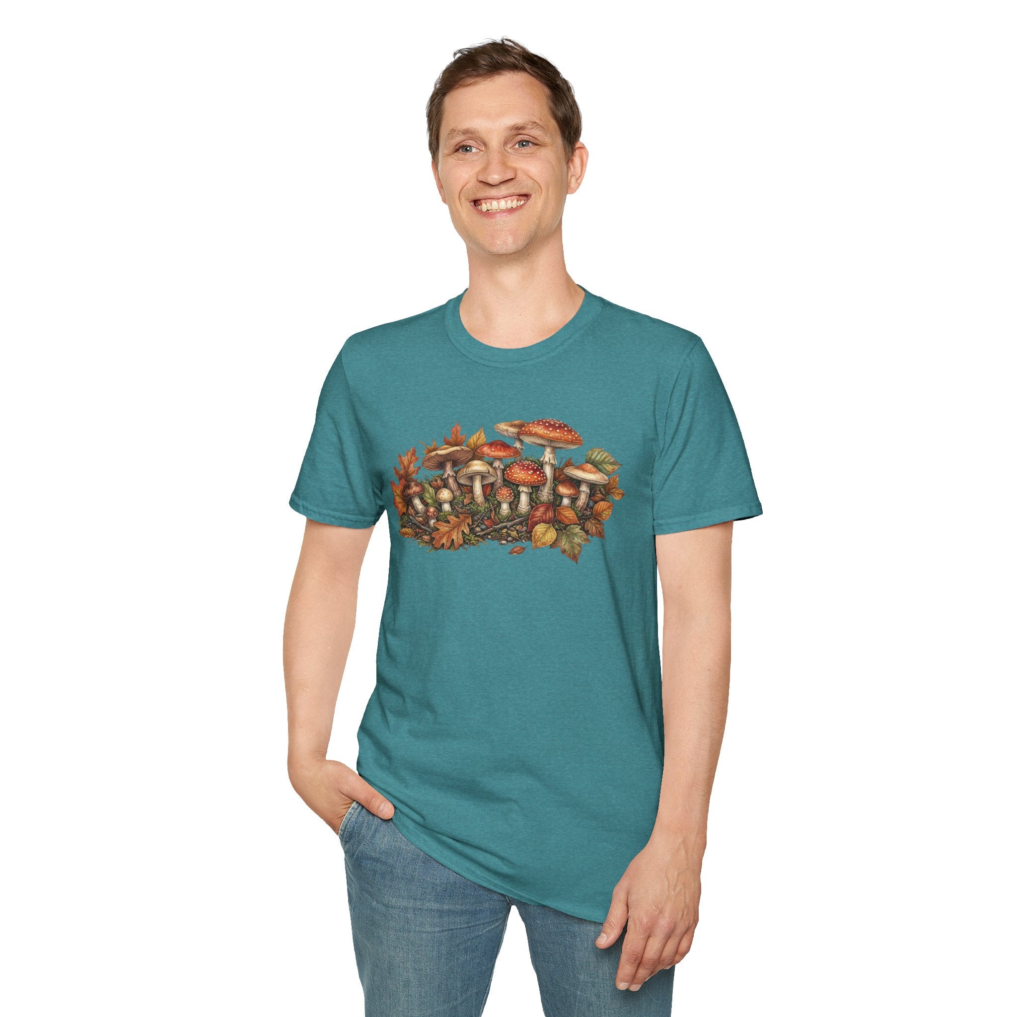 Mushroom & Autumn Leaves T-Shirt