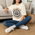 "The Great Outdoors" Compass Graphic Tee Shirt
