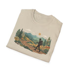 Hiker Mountain Sunset T-Shirt — Scenic Trail Adventure Tee
