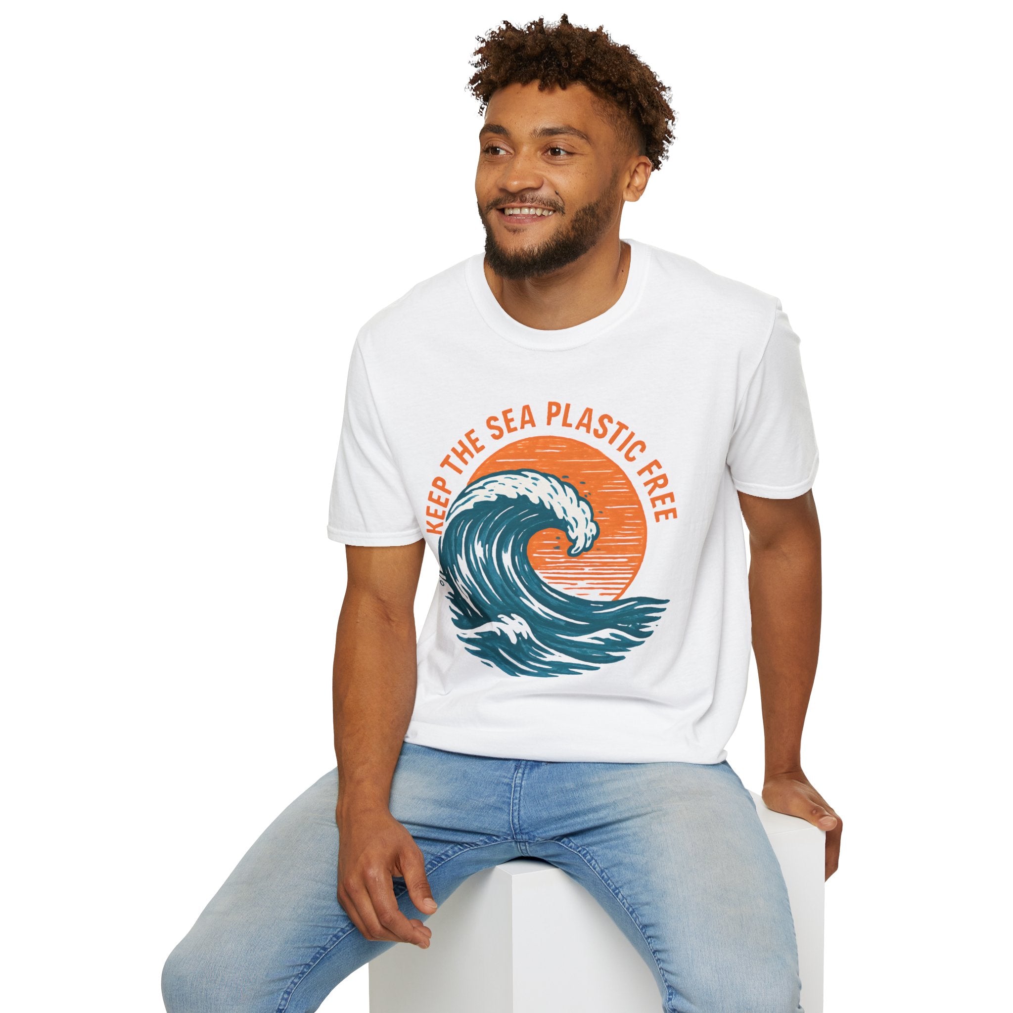 Keep the Sea Plastic Free T-Shirt — Ocean Conservation Wave Tee