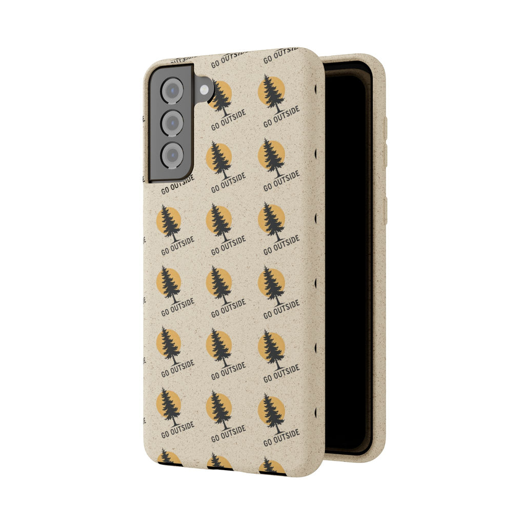 Biodegradable Phone Case — 'Go Outside' Recycled Eco-Friendly iPhone Cover