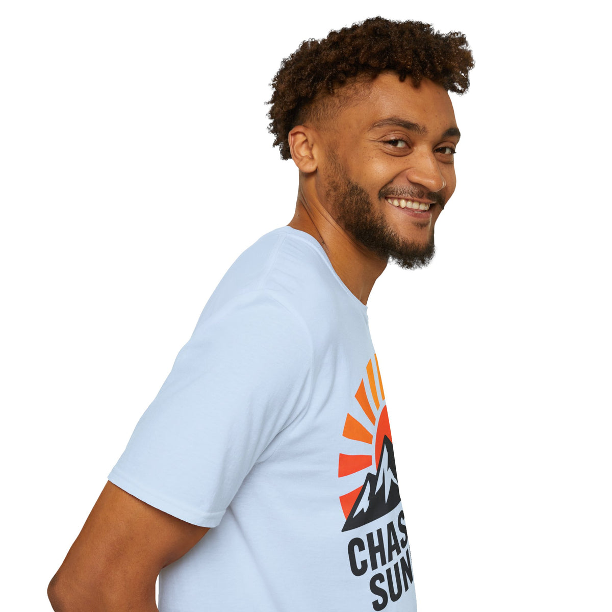 Chase The Sunrise Mountain T-Shirt — Sunrise & Peaks Graphic Tee