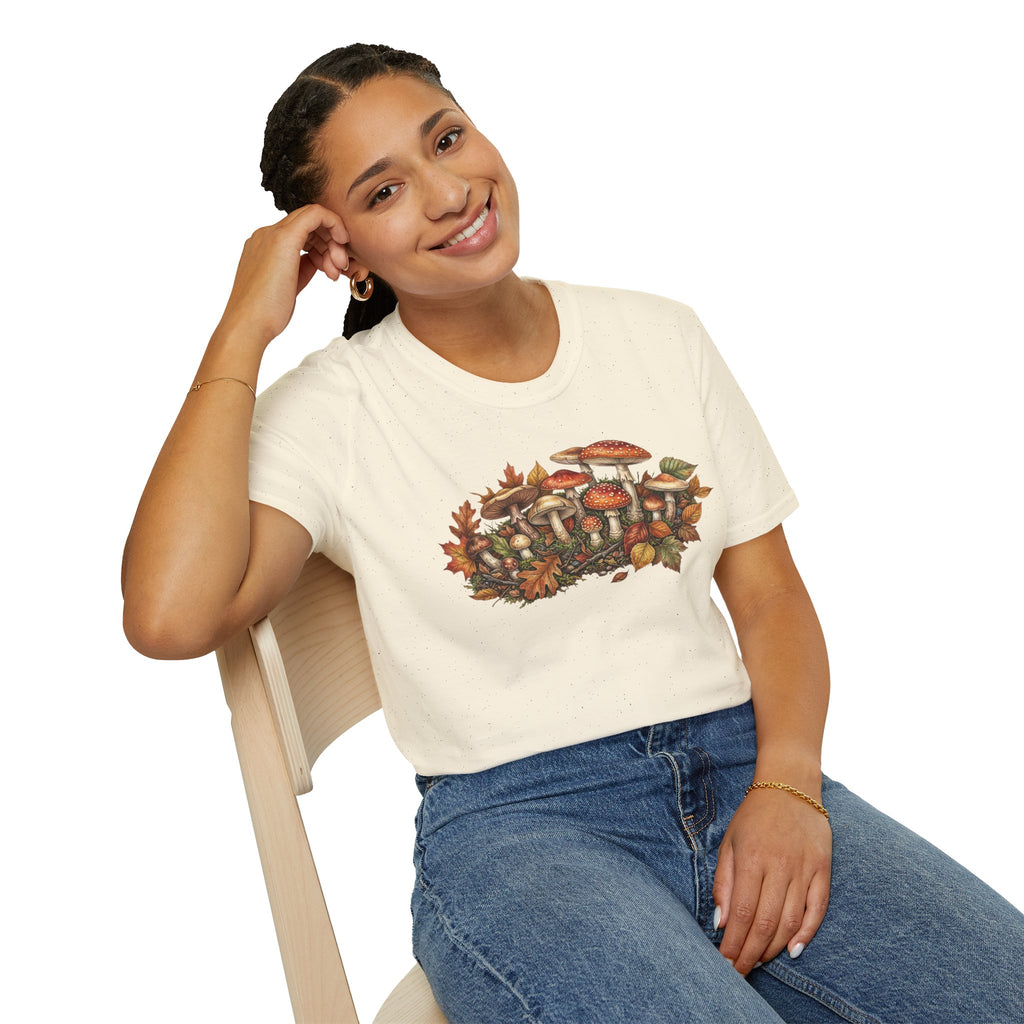Mushroom & Autumn Leaves T-Shirt