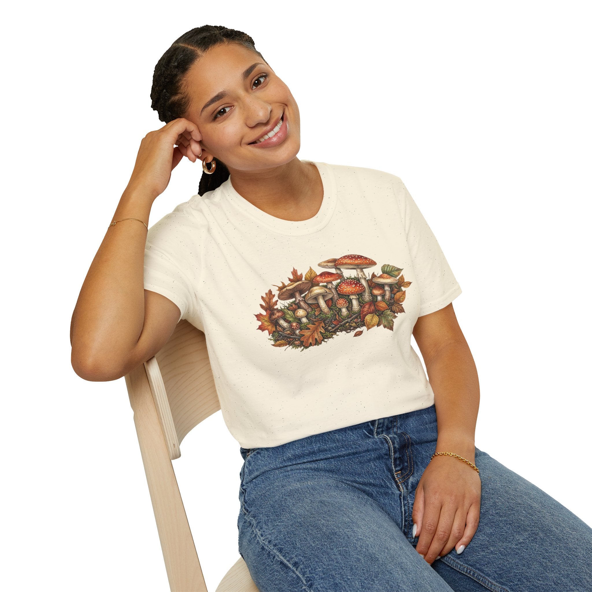 Mushroom & Autumn Leaves T-Shirt