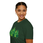 Forest Graphic T-Shirt — Minimal Green Pine Trees Tee