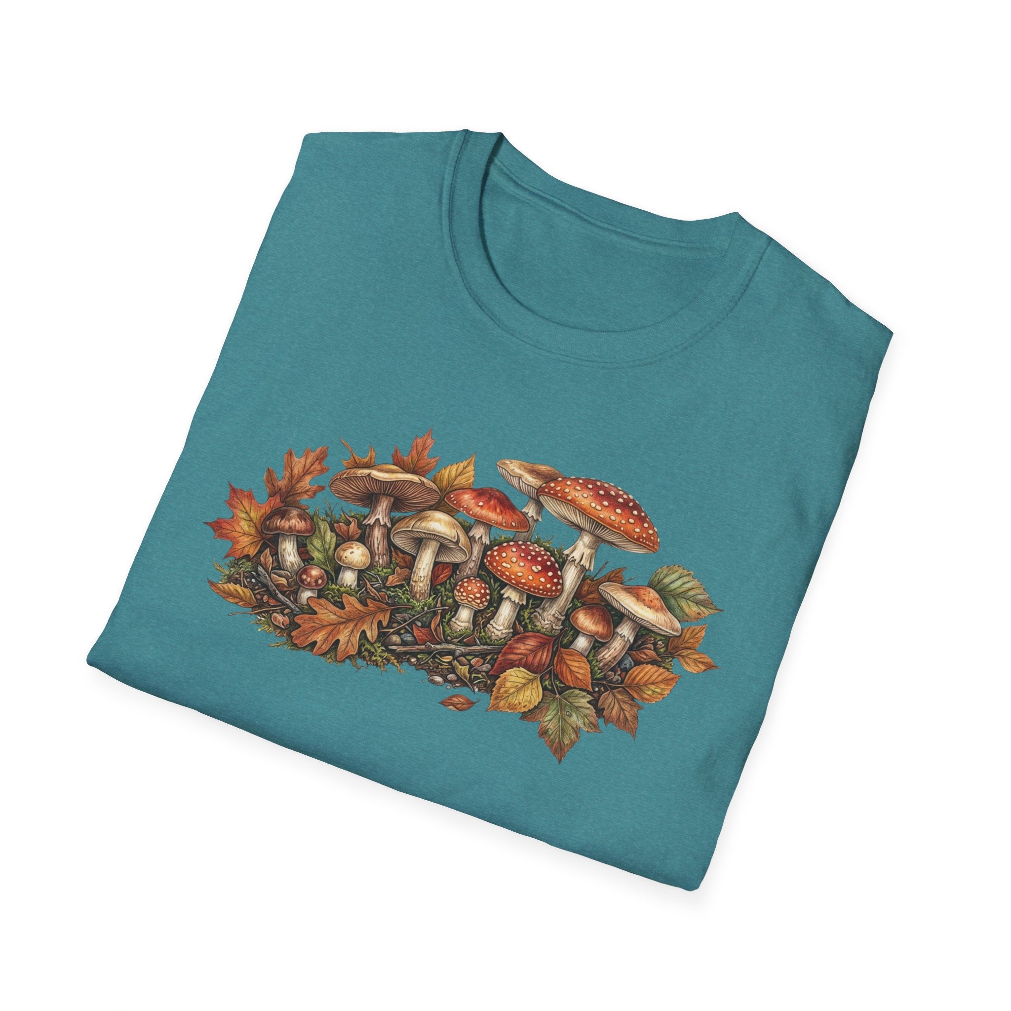 Mushroom & Autumn Leaves T-Shirt
