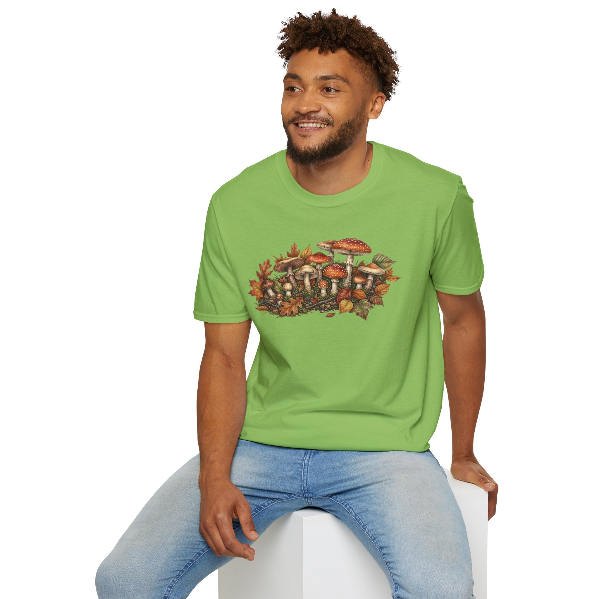 Mushroom & Autumn Leaves T-Shirt