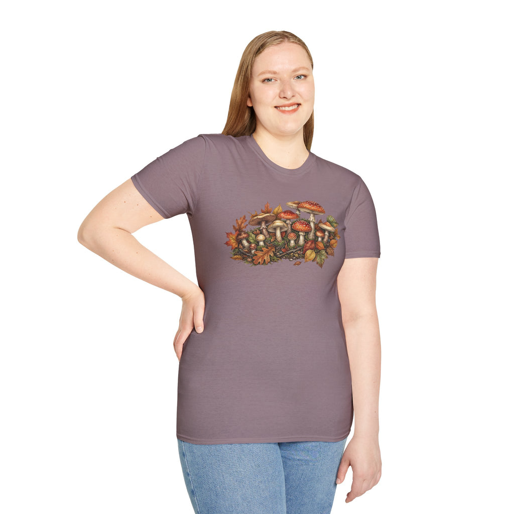 Mushroom & Autumn Leaves T-Shirt