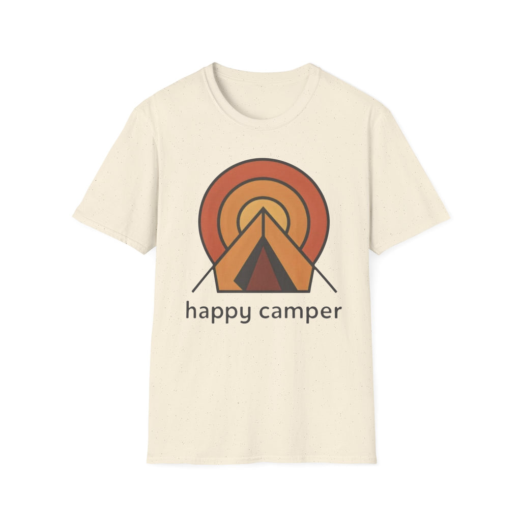 Happy Camper Retro Sunset Camping T-Shirt