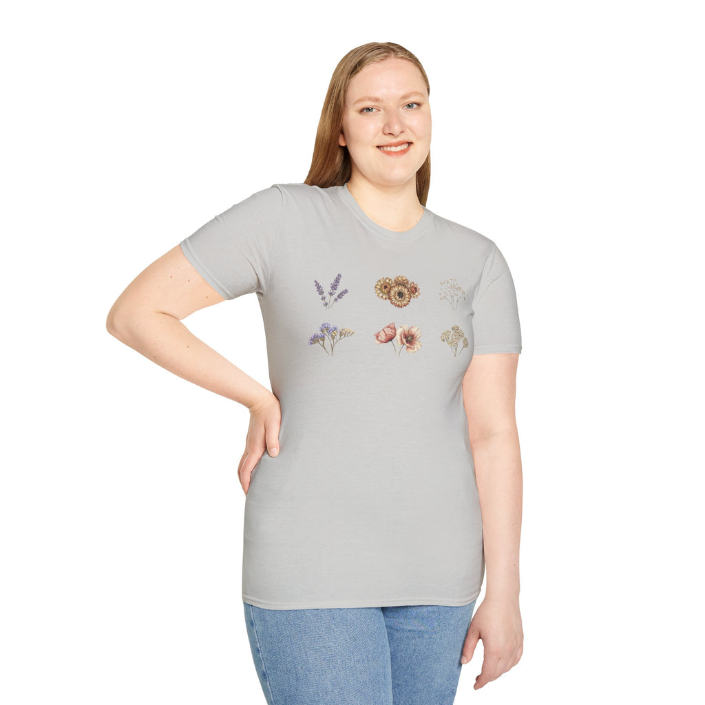 Floral Mini Bouquet T-Shirt — Vintage Botanical Graphic Tee