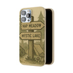 Biodegradable Phone Case — 'Nap Meadow' Mystic Lake Camping Design