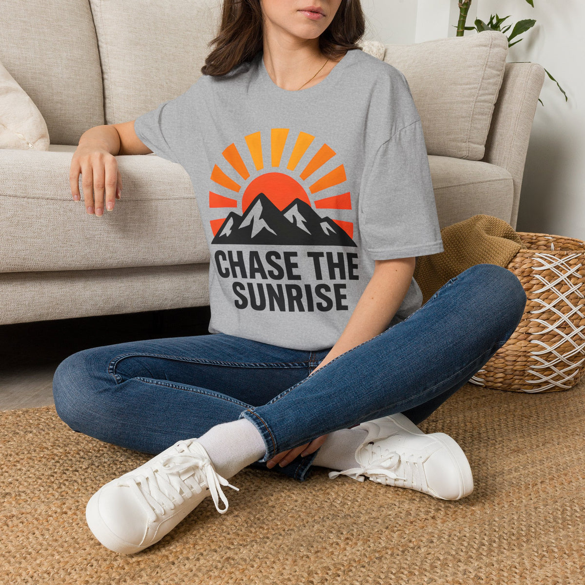 Chase The Sunrise Mountain T-Shirt — Sunrise & Peaks Graphic Tee