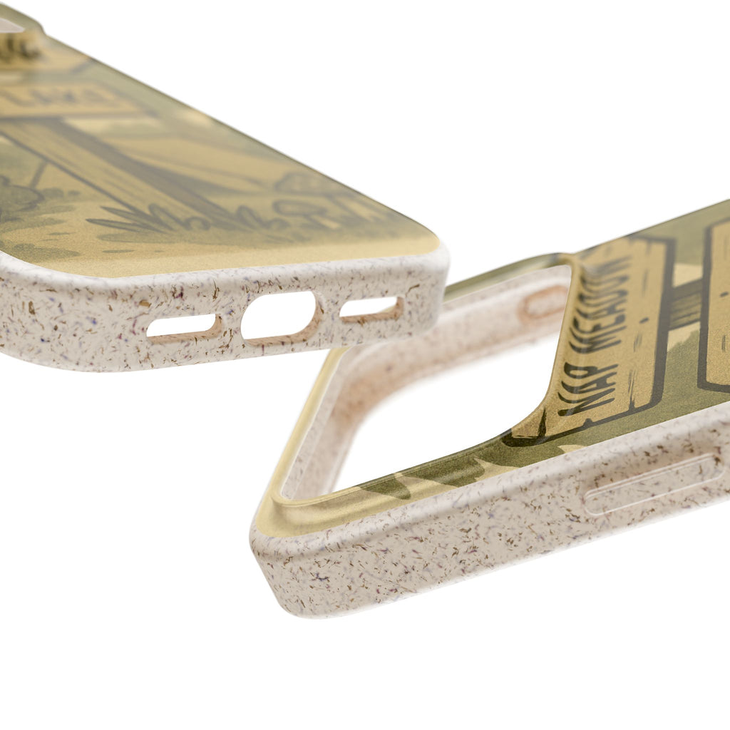 Biodegradable Phone Case — 'Nap Meadow' Mystic Lake Camping Design
