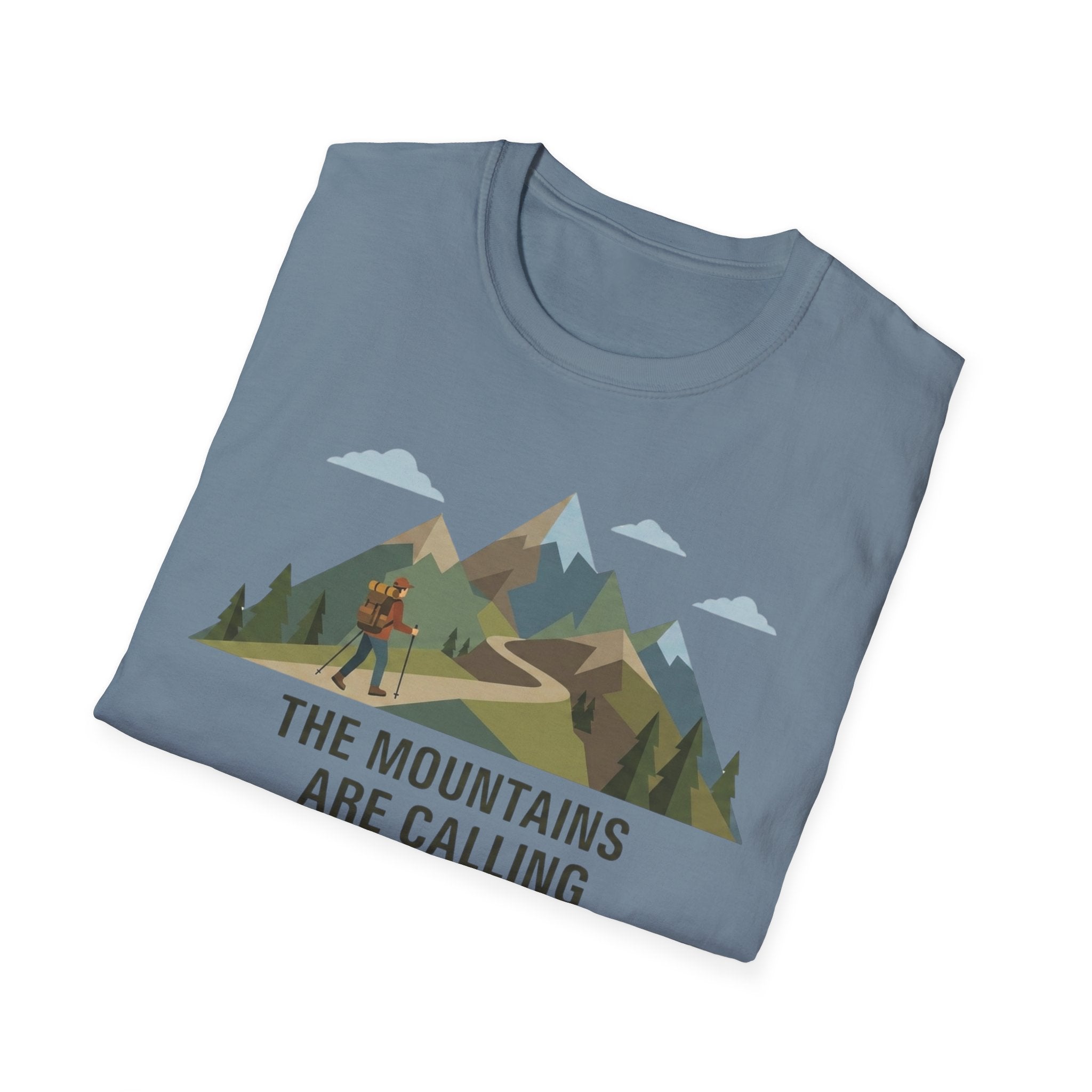 Campground Scenic T-Shirt — Minimalist Tent & Campfire Graphic