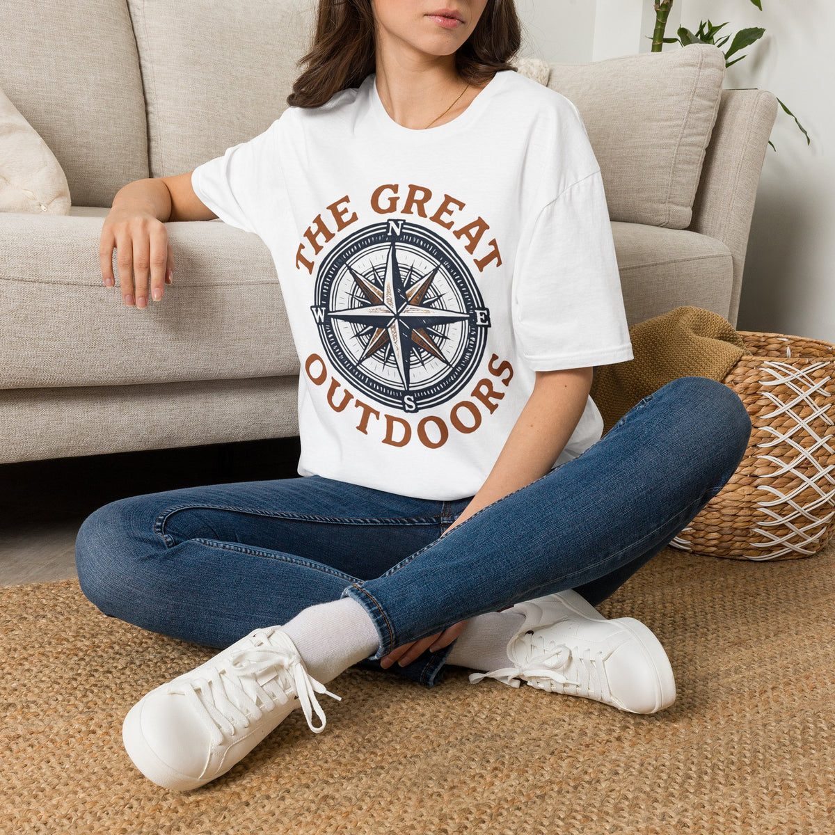 "The Great Outdoors" Compass Graphic Tee Shirt