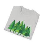 Forest Graphic T-Shirt — Minimal Green Pine Trees Tee