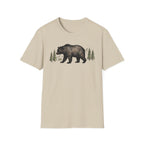 Bear & Forest T‑Shirt - Rustic Woodland Graphic Tee