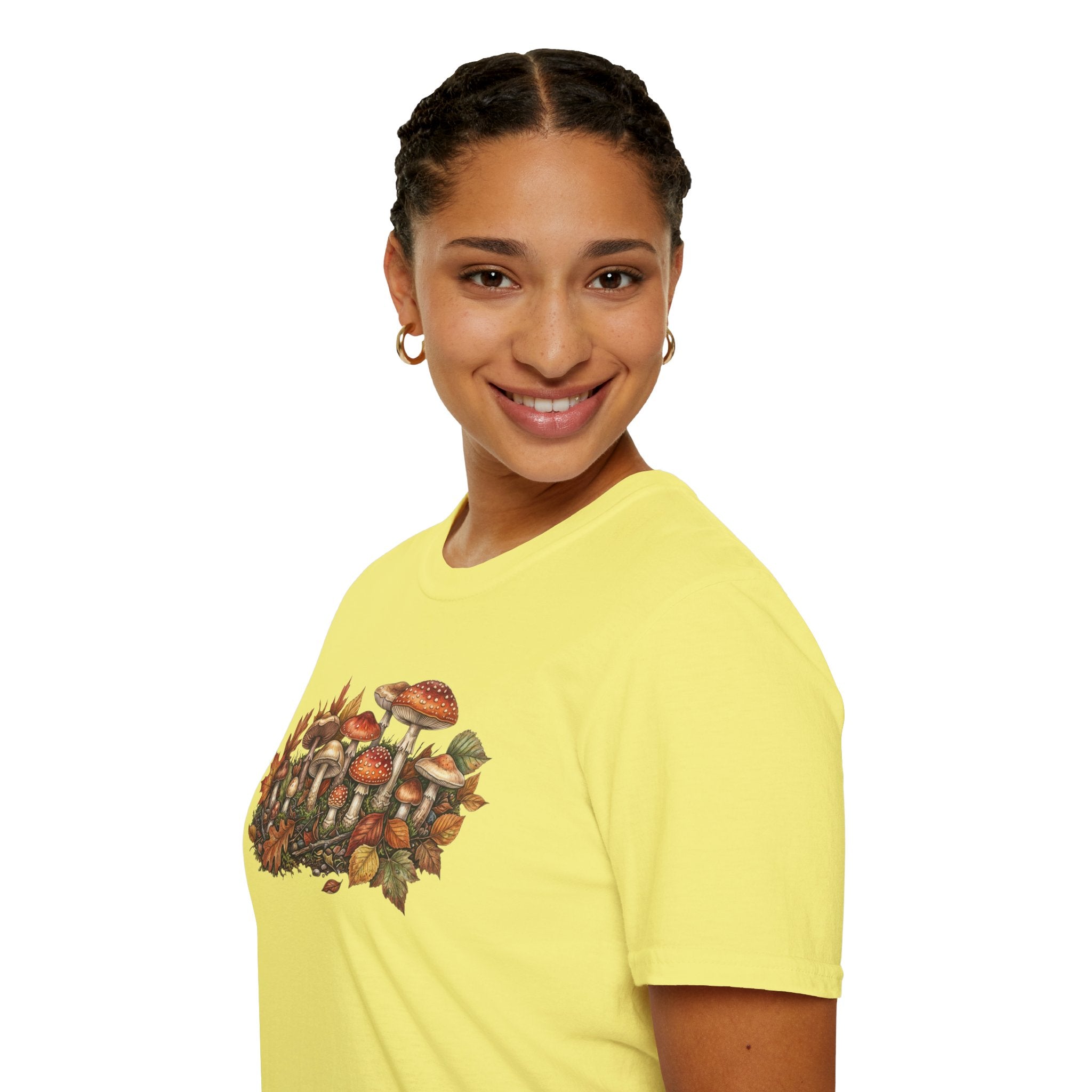 Mushroom & Autumn Leaves T-Shirt