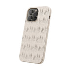 Biodegradable Phone Case — Eco-Friendly Forest Sketch Pattern
