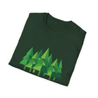 Forest Graphic T-Shirt — Minimal Green Pine Trees Tee