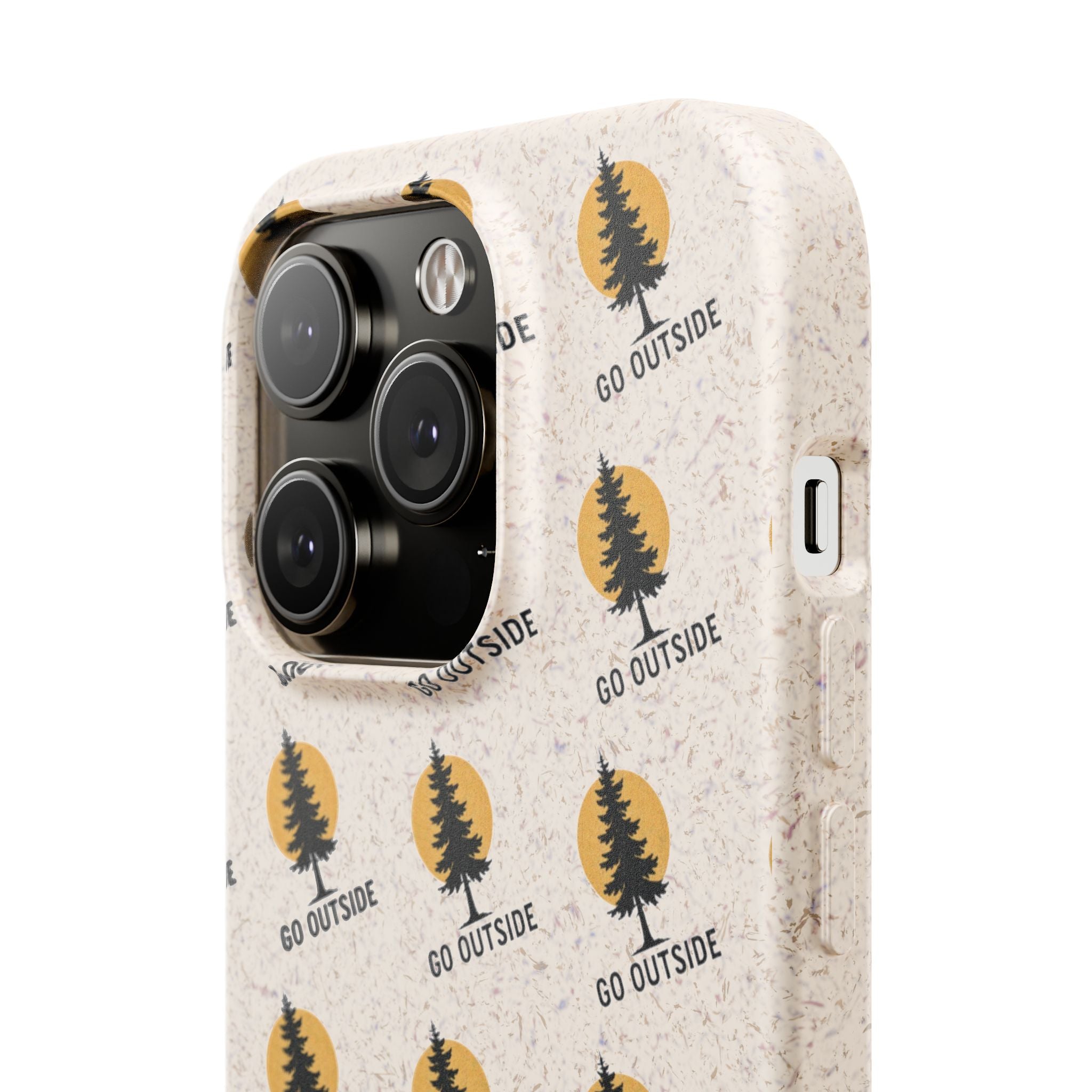 Biodegradable Phone Case — 'Go Outside' Recycled Eco-Friendly iPhone Cover