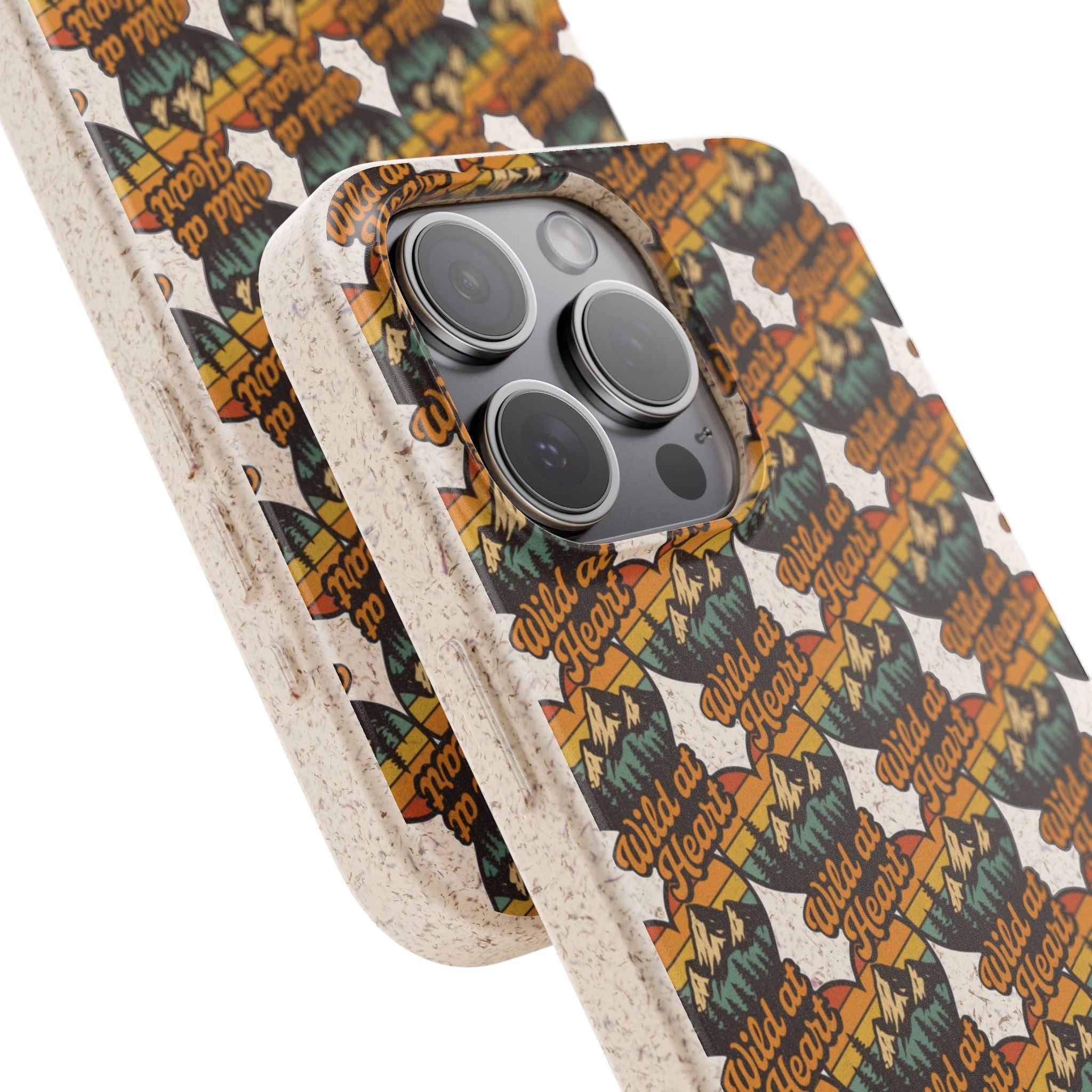 Eco-Friendly Phone Case — Vintage Camper Pattern Biodegradable iPhone Cover