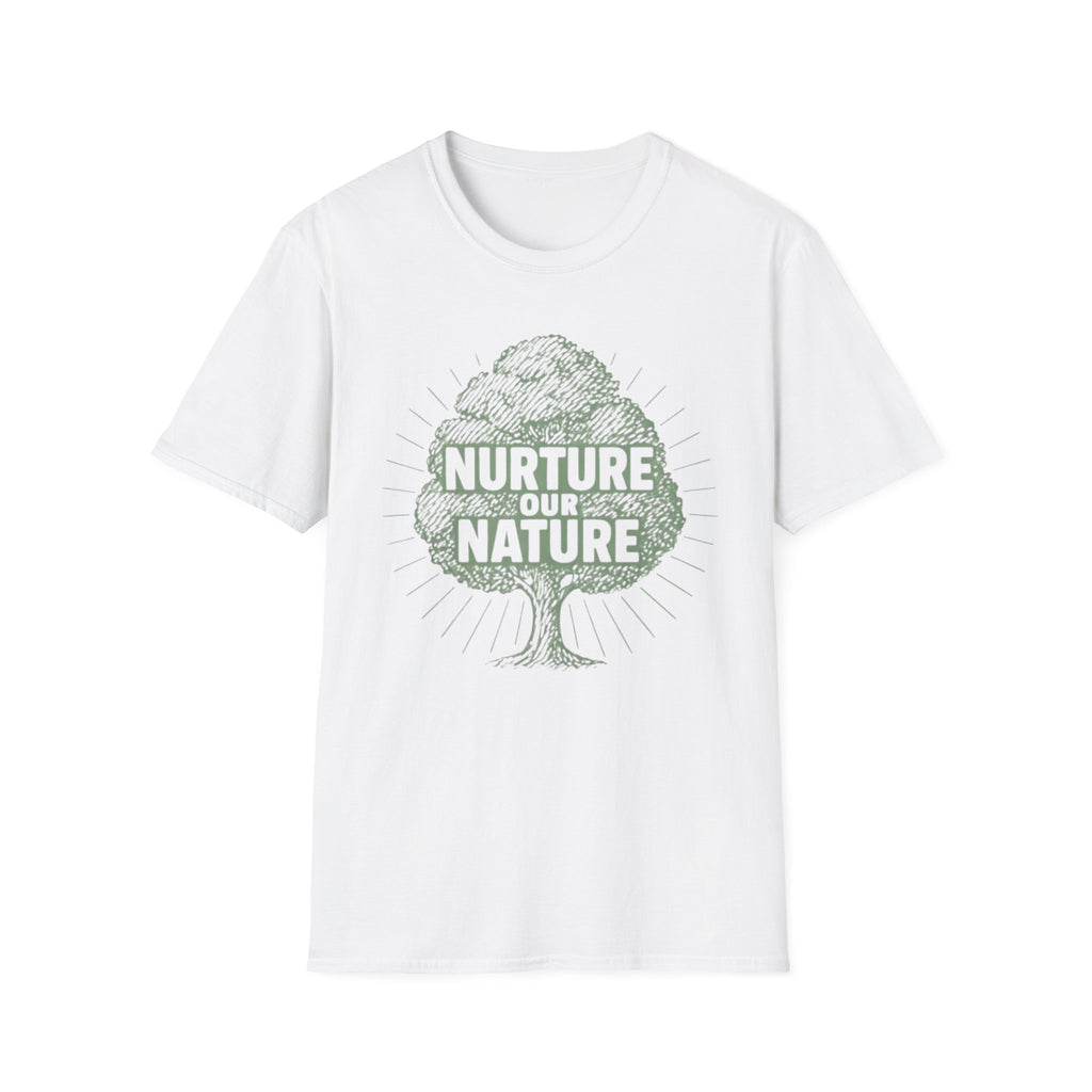 "Nurture Our Nature" Tree T-Shirt – Eco-Friendly Conservation Tee Shirt