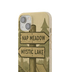 Biodegradable Phone Case — 'Nap Meadow' Mystic Lake Camping Design