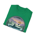 Kayak Sunset T‑Shirt — "Drift Into The Quiet Places" Outdoor Relaxation Tee