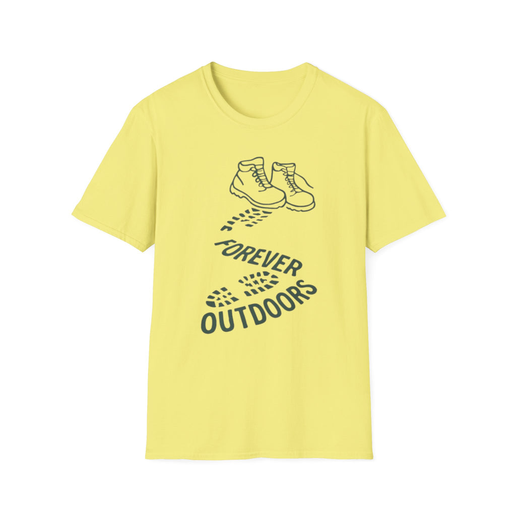 Boots with Footprints "Forever Outdoors" T-Shirt