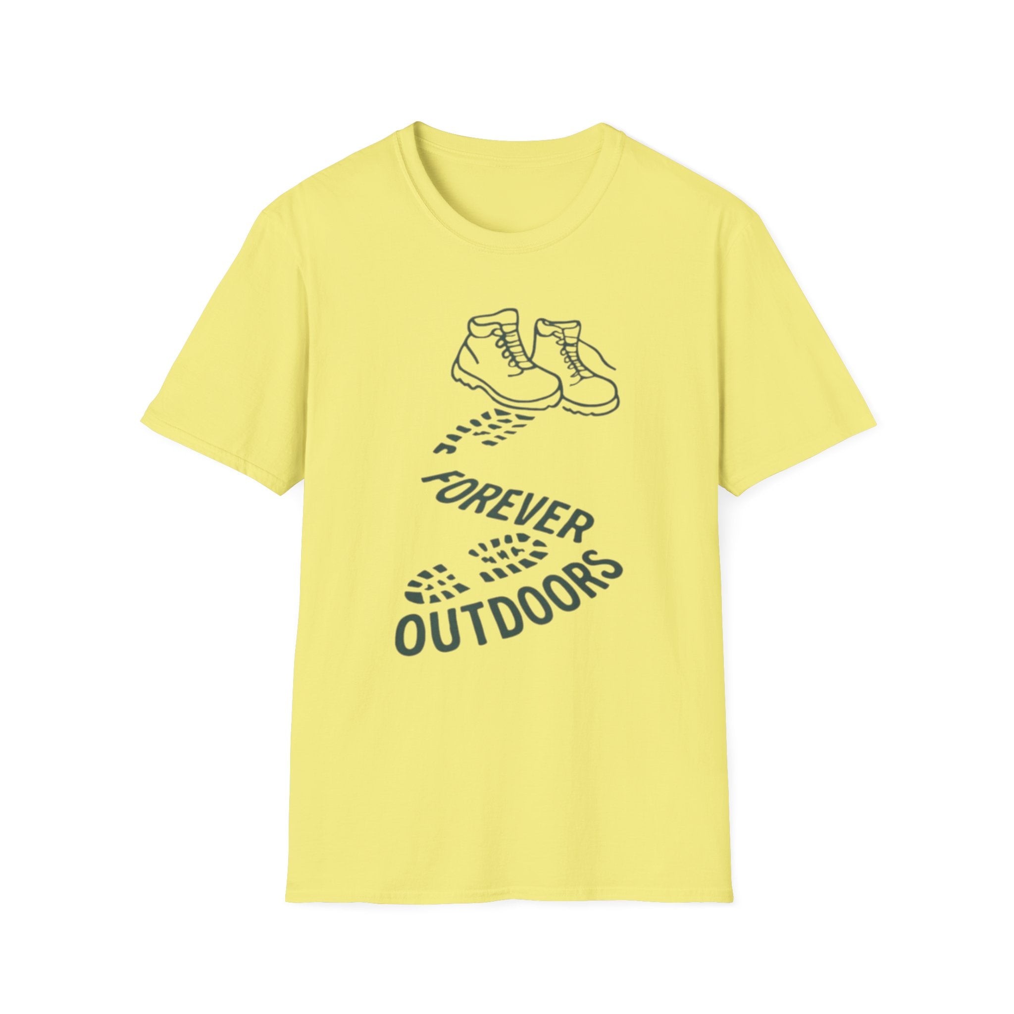 Boots with Footprints "Forever Outdoors" T-Shirt