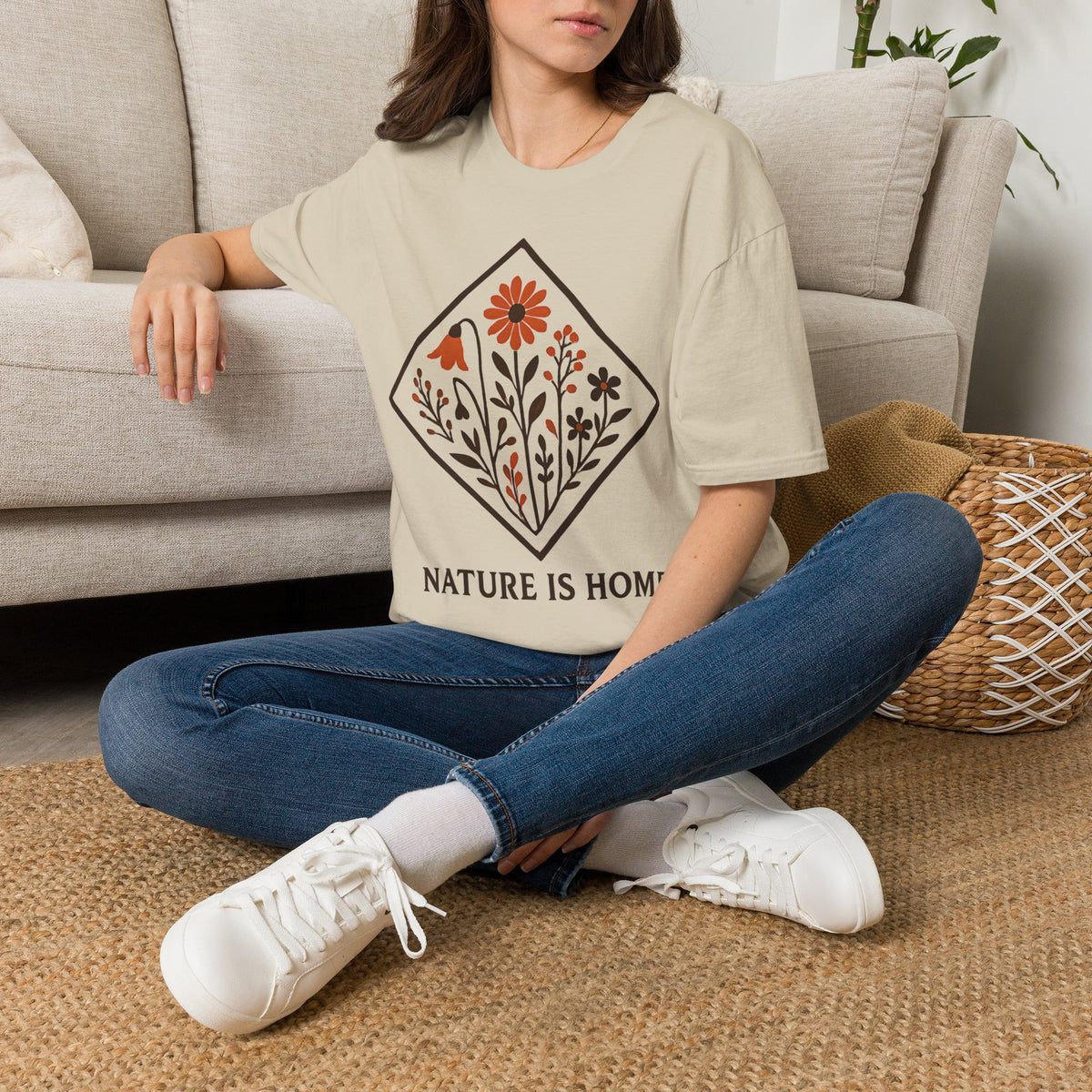 "Nature Is Home" Floral T-Shirt