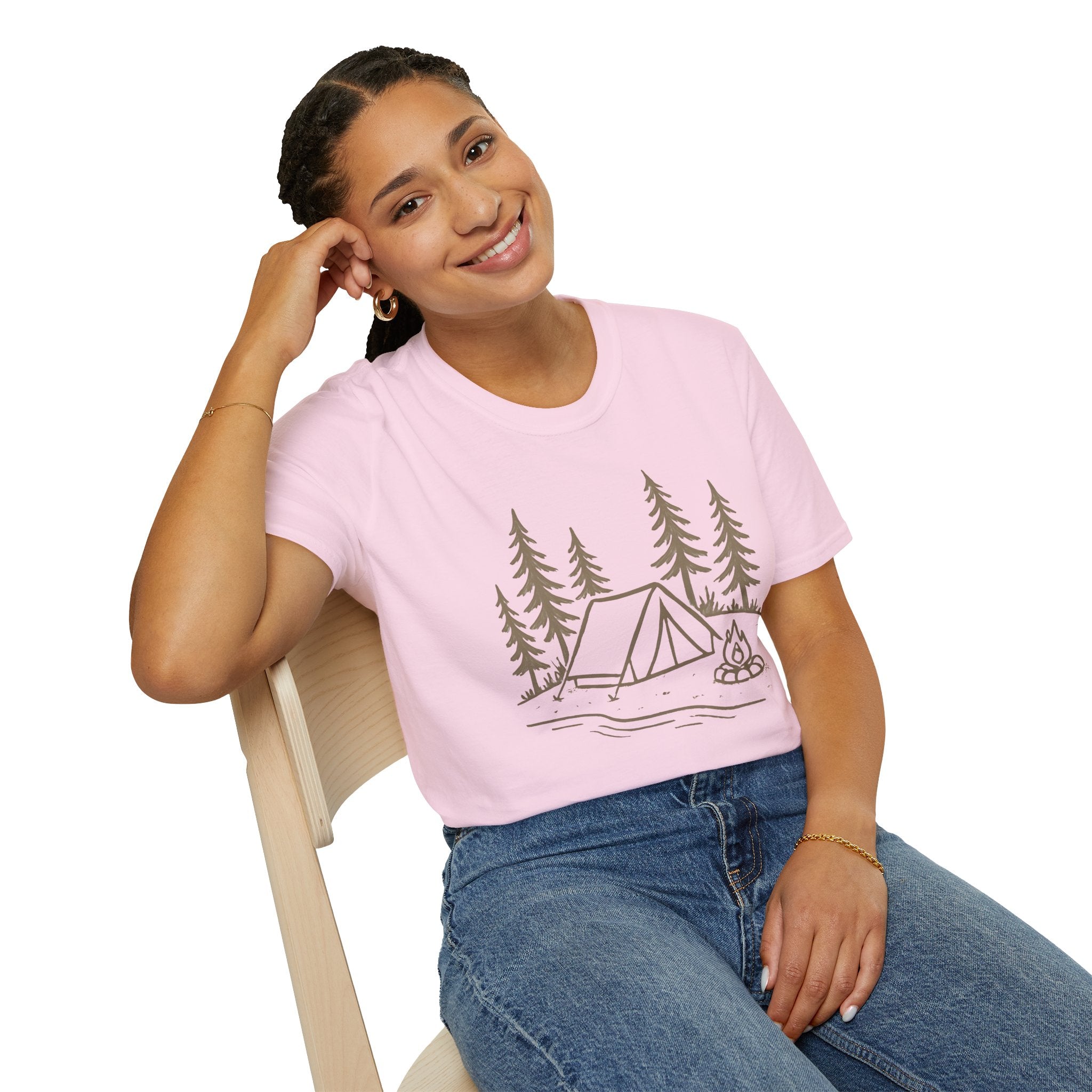 Camping Tent and Campfire T-Shirt